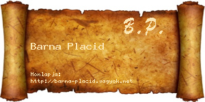 Barna Placid névjegykártya